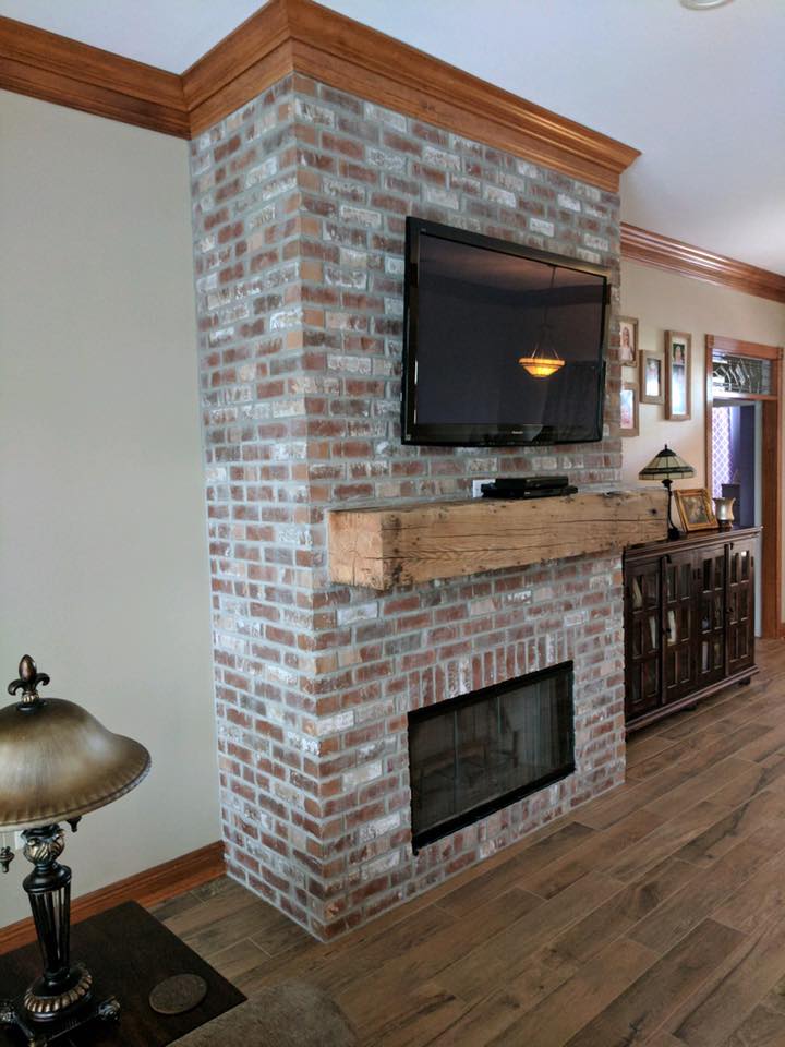 Cypress Point - Thin Brick Fireplace